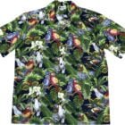 Chemise hawaienne jungle navy
