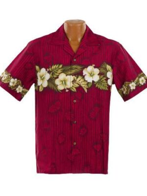 Chemise hawaienne hibiscus burg