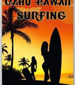 Plaque déco métal Hawaii par surfpistols