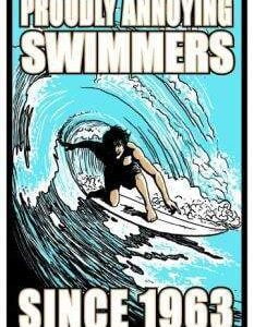 Plaque vintage surfer tube surfpistols