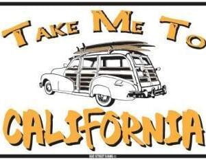 Plaque décoration surf californie surfpistols