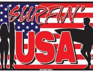 Plaque métal décoration USA par SURFPISTOLS