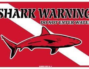 Plaque métal décoration shark par surfpistols