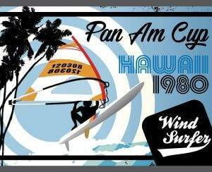 plaque métal déco windsurf oldschool planche à voile par surfpistols