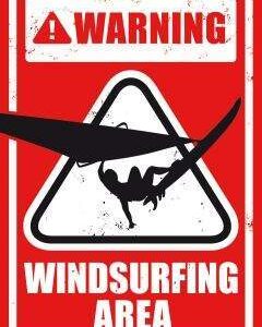 plaque metal déco windsurfing area par surfpistols