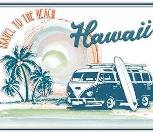 plaque métal van life par SURFPISTOLS