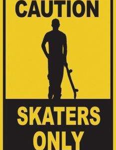 Plaque métal déco SKATER ONLY