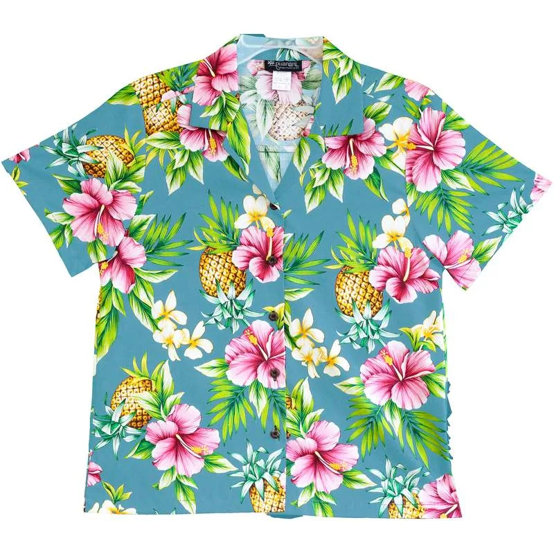 Chemise Hawaïenne Island Republic – Taille XL – Fleurs Jaune/beige/vert – NEUVE