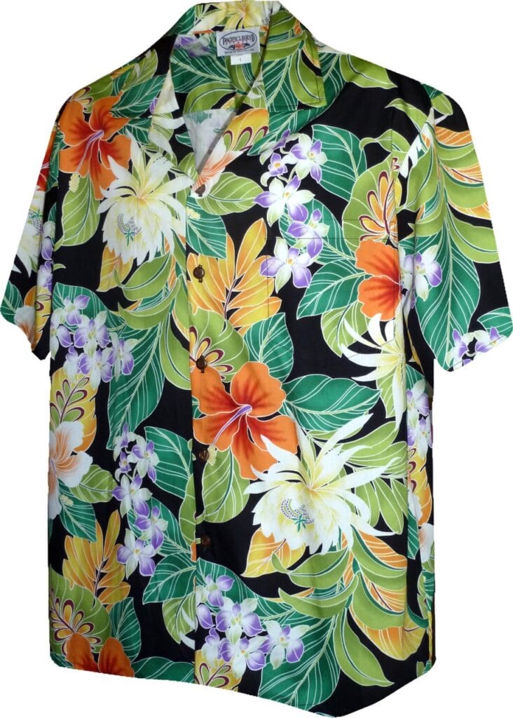 Chemise Kabe Vintage Japonaise Surf By Pacific Hawaii - Taille M - Manches Courtes