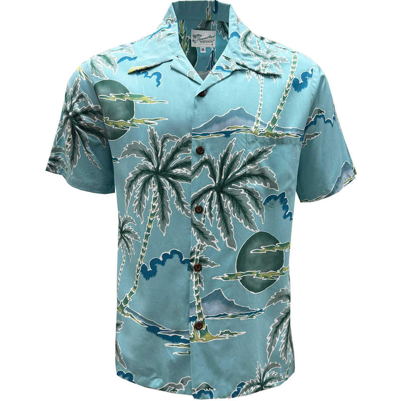 chemise-hawaii-diamond-head-blue-surfpistols chemise hawaii palm blue