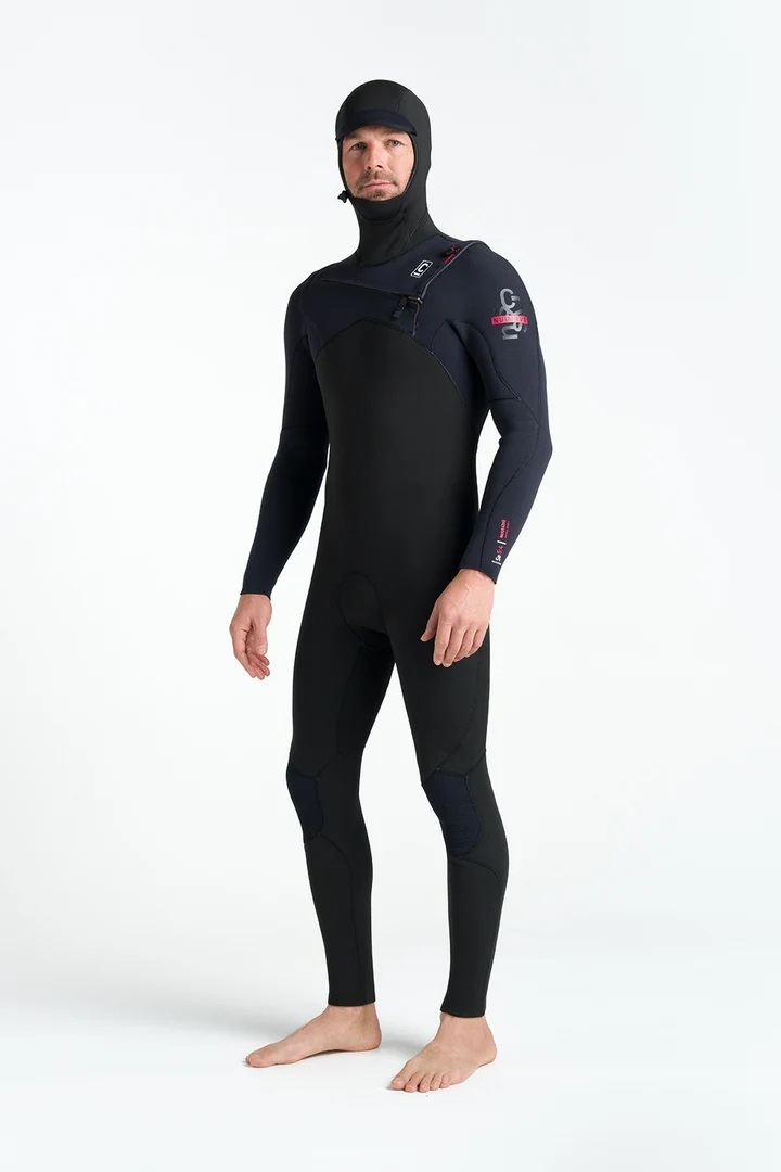 combinaison c-skins NuWave Session 5-4 Hooded surfpistols combinaison intégrale cagoule hiver homme c-skins 5/4mm nuwave session